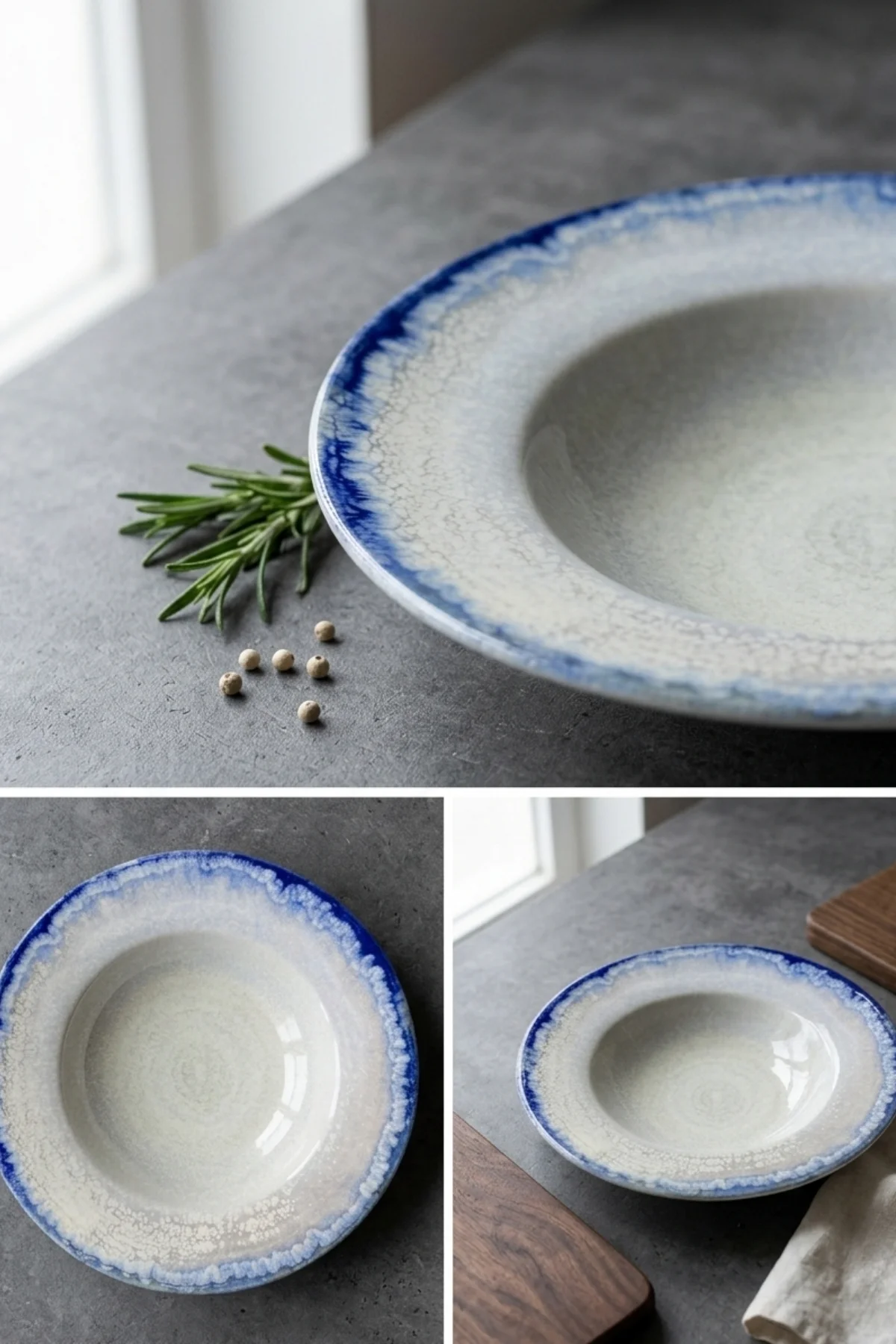 Blue Lagoon Desenli Makarna Tabağı 27 cm 1 Adet Profesyonel Horec