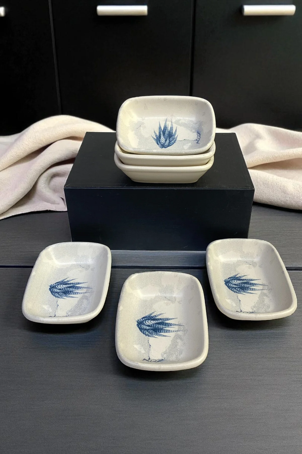 Blue Magic Dikdörtgen Çerezlik / Kayık 13 Cm 6 Adet-19864