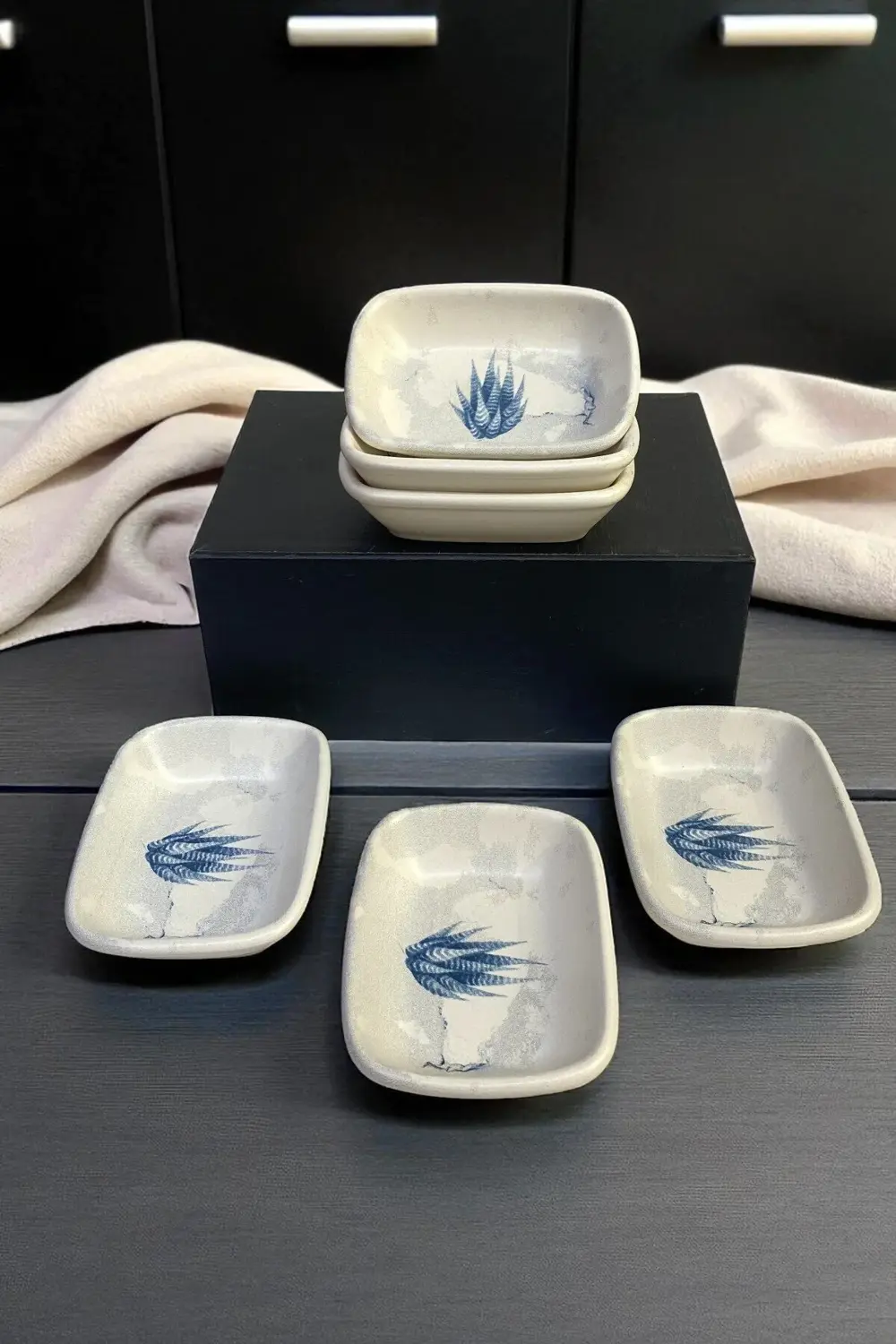 Blue Magic Dikdörtgen Çerezlik / Kayık 13 Cm 6 Adet-19864