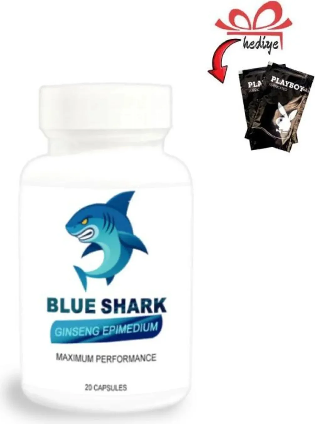 Blue Shark Ginsengli Epimedyumlu Erkek Takviyesi 20 Li + Kayganlaştırıcı Fiyatı, Yorumları ve Özellikleri