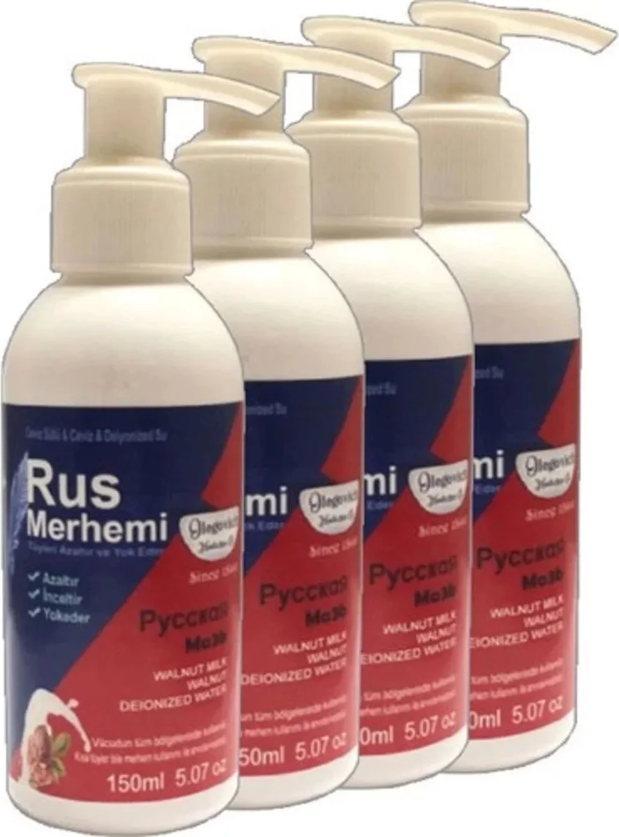 Blue Tüylerine Krem 4'lü Set – Cevizli & Ceviz Sütlü Russ Merhemi (4 x 150 ml) Fiyatı, Yorumları ve Özellikleri