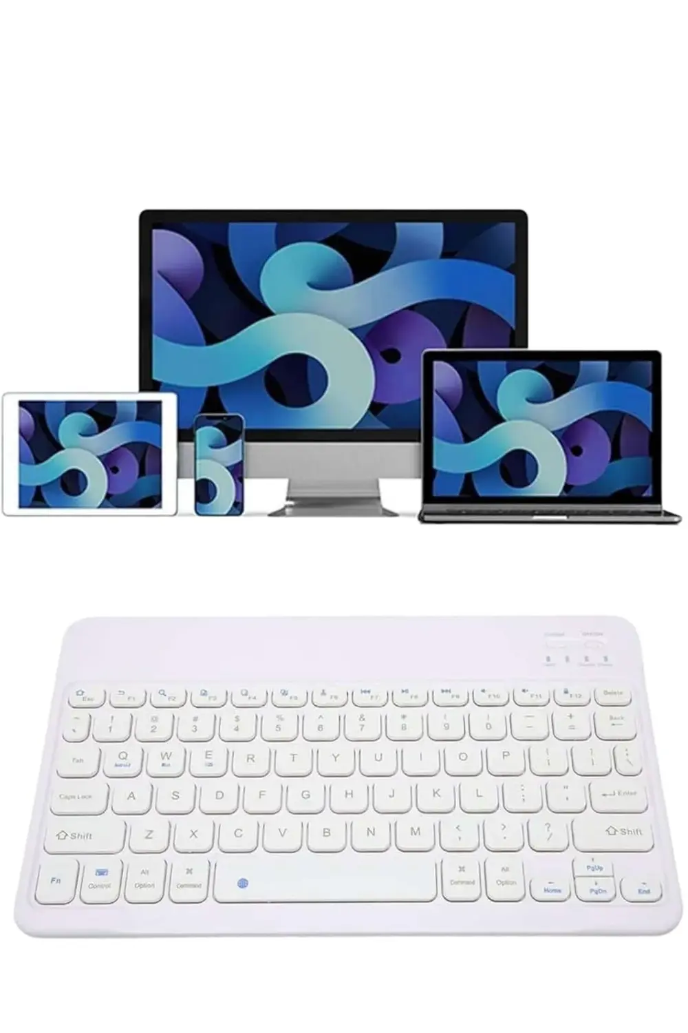Bluetooh Wıreless Keyboard Siyah Q Klavye İOS Ipad Android Window