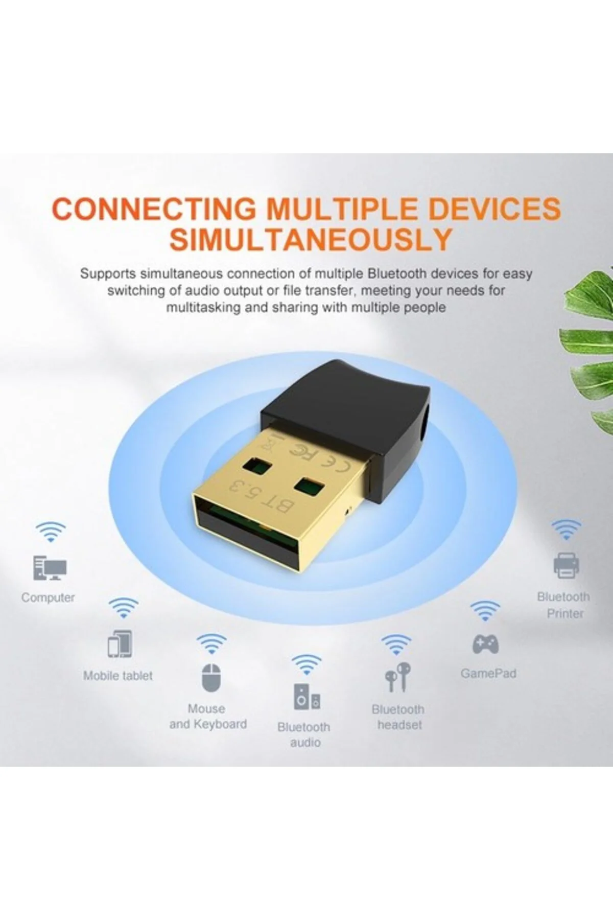 Bluetoot dongle adaptör versiyon 5.3 Ses ve Data İçin
