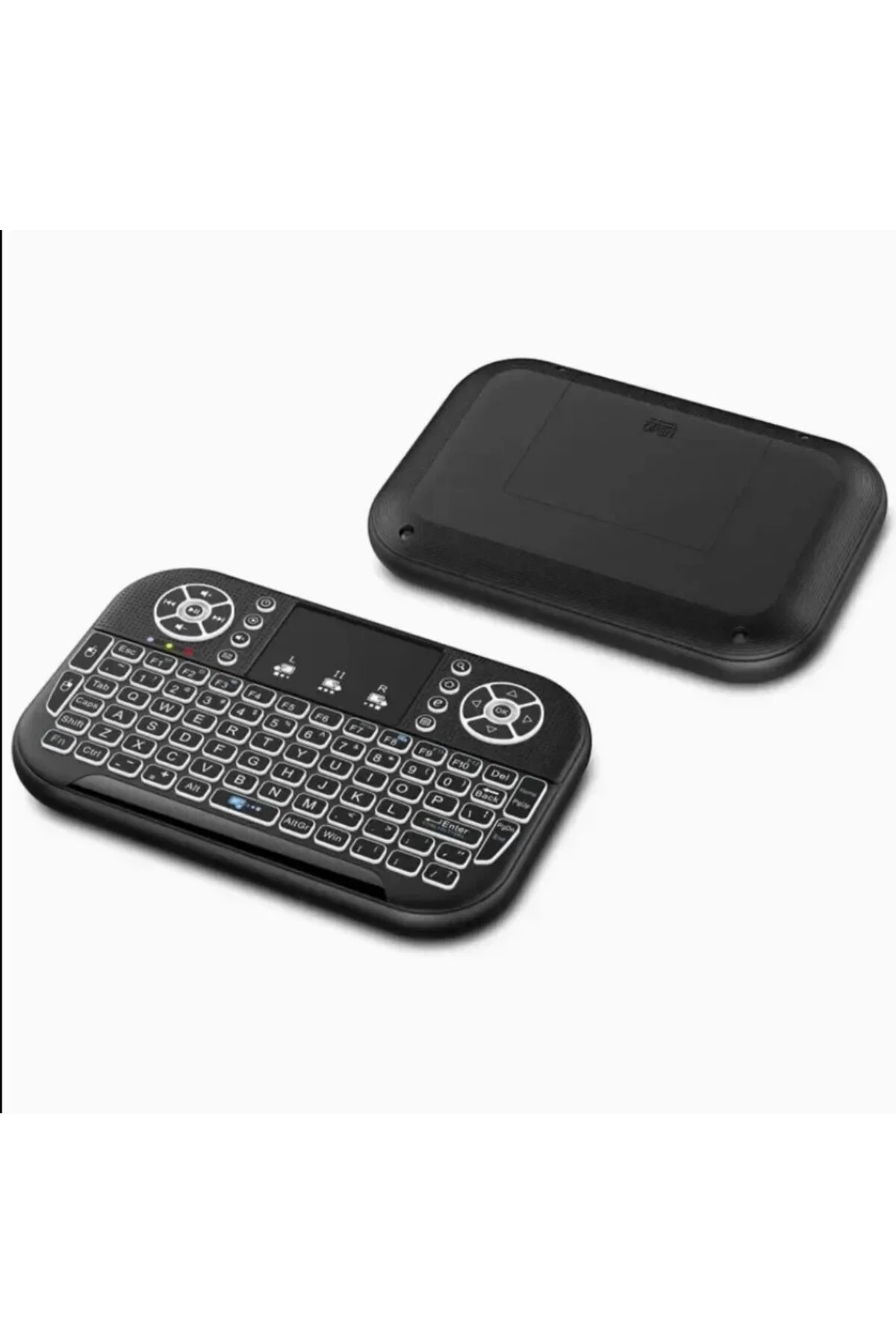 Bluetooth 2.4G Kablosuz Mini Klavye Air Mouse RGB Aydınlatmalı Touchpad Android TV Box Smart TV