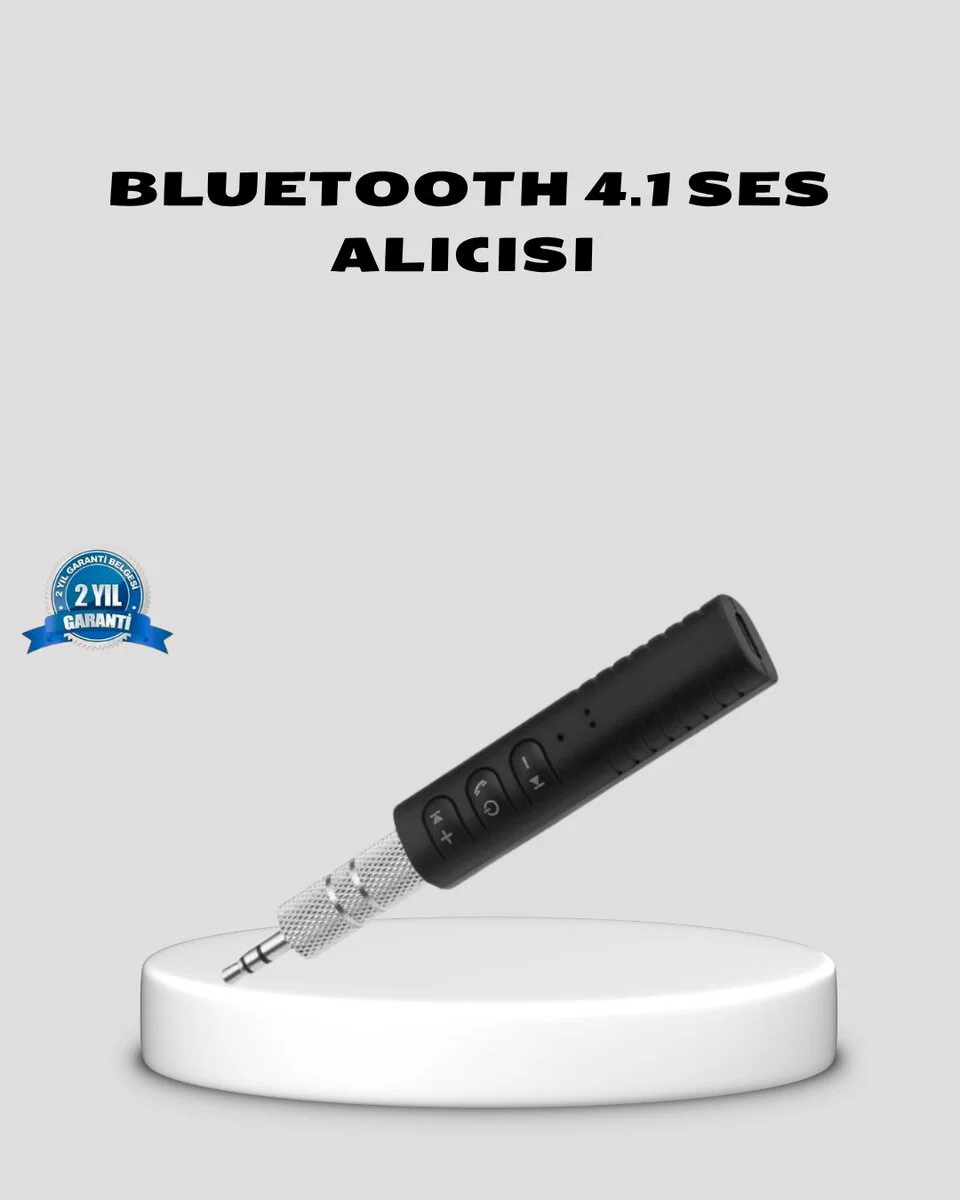 Bluetooth 4.1 Müzik Alıcısı 3.5mm Aux Mini Adaptör - Kablosuz Müzik Deneyimi