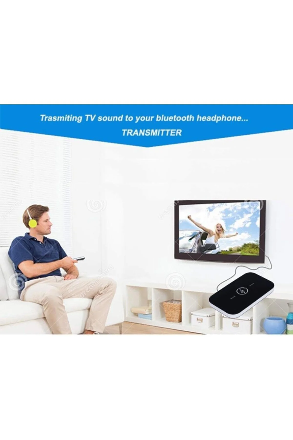 Bluetooth 5.0 2-in-1 Ses Verici ve Alıcı Adaptör – TV PC Araç Hop