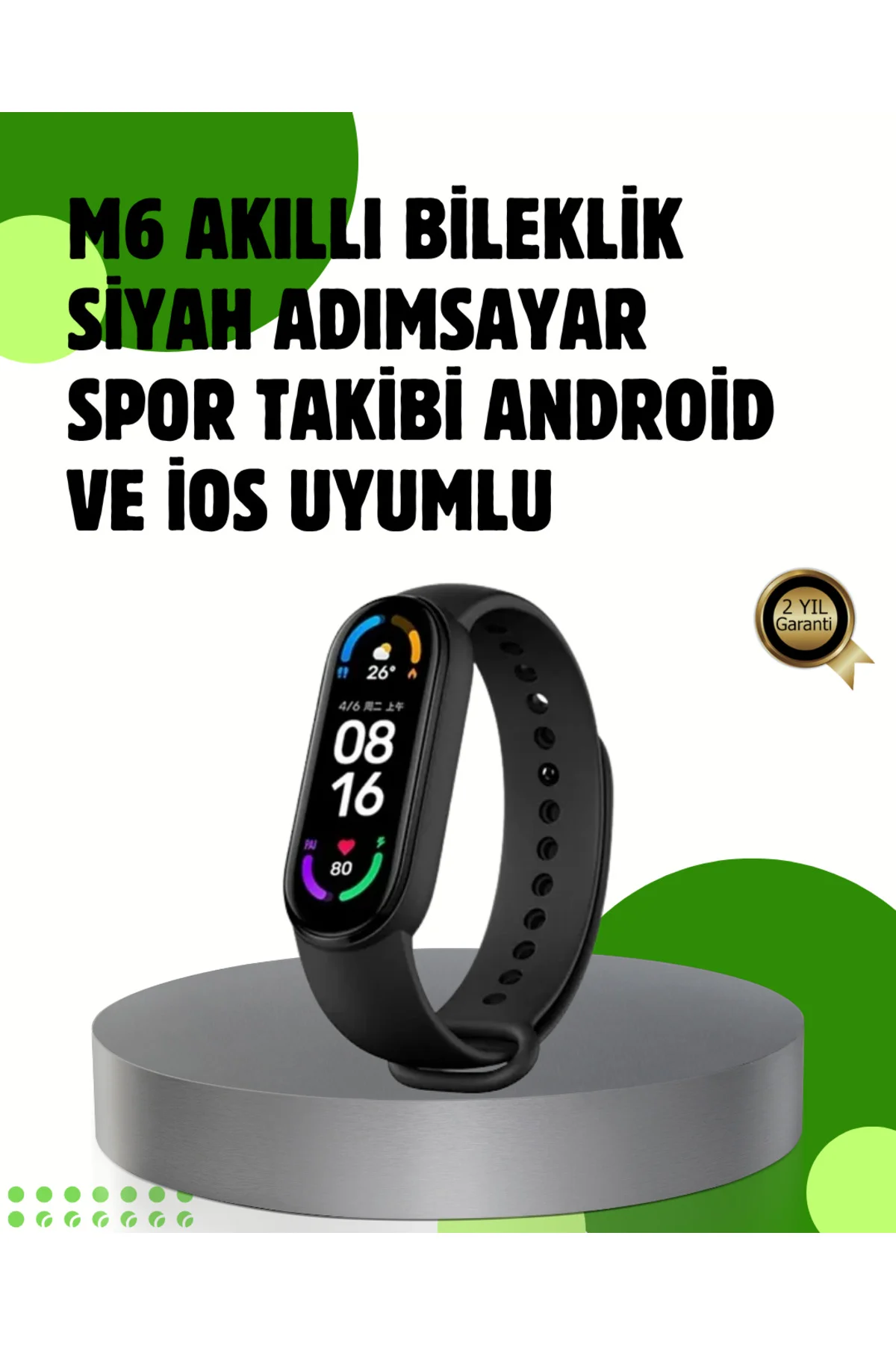 Bluetooth 5.0 Akıllı Bileklik – Kalp Uyku Ve Aktivite Takibi