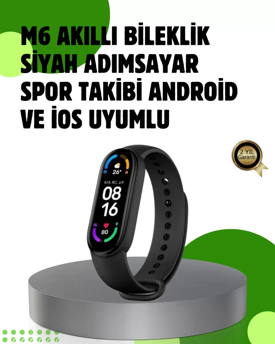 Bluetooth 5.0 Akıllı Bileklik – Kalp, Uyku ve Aktivite Takibi - Lisinya