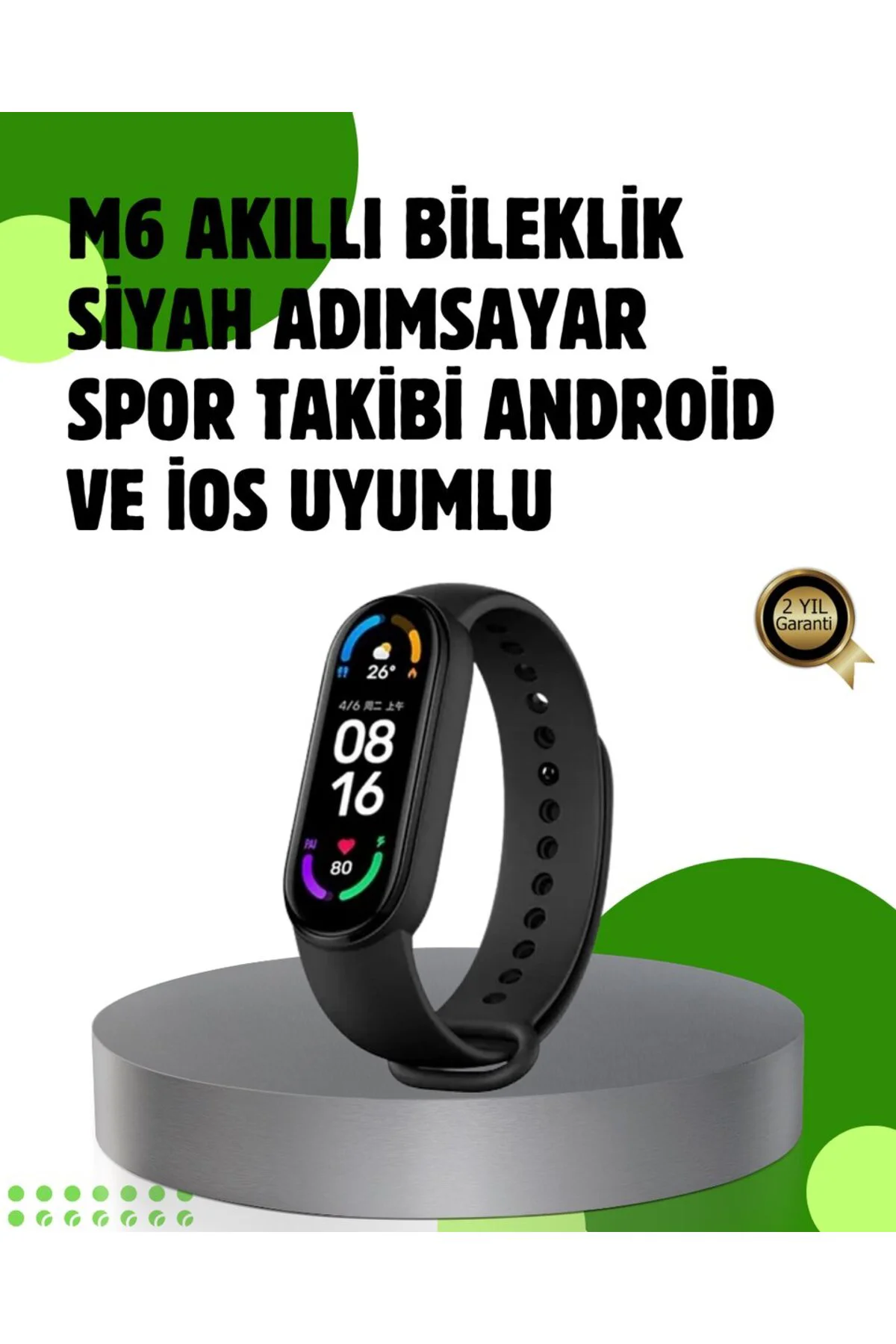 Bluetooth 5.0 Akıllı Bileklik – Kalp, Uyku ve Aktivite Takibi