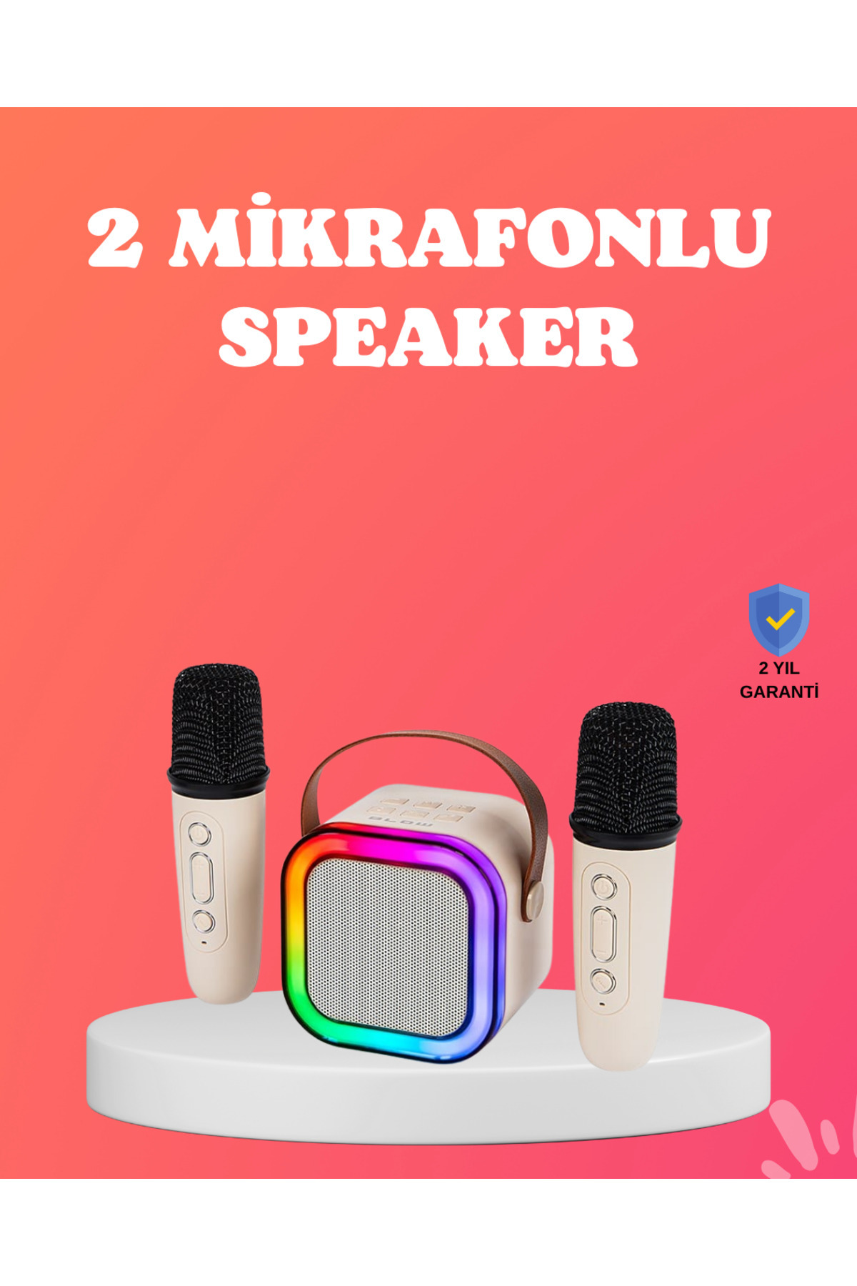 Bluetooth 5.0 Destekli Kablosuz Karaoke Hoparlör