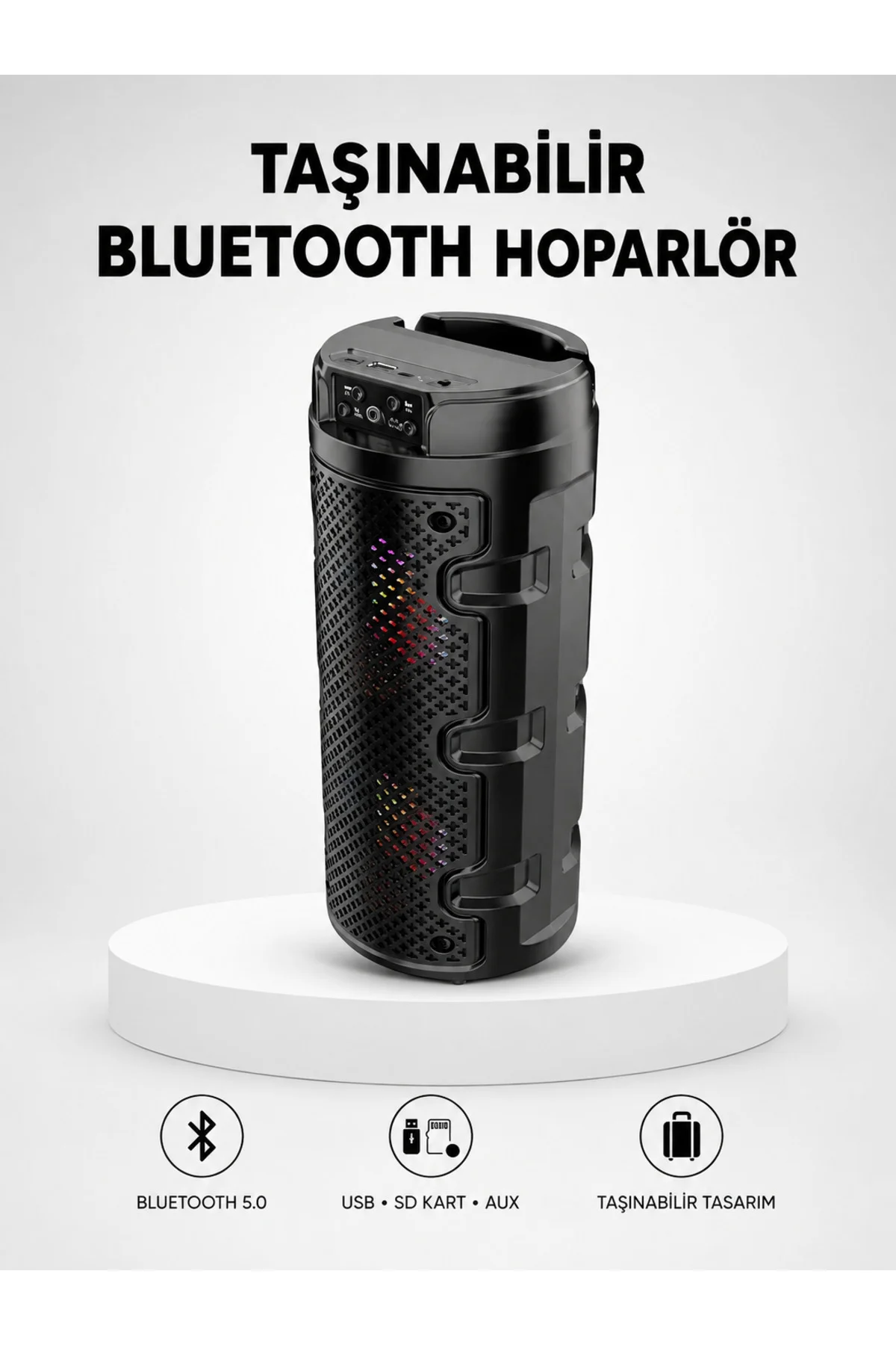 Bluetooth 5.0 Kablosuz Hoparlör Çift Sürücülü Yüksek Ses Kalitesi Kompakt Tasarım Bluetooth 5.0 Kablosuz Hoparlör Çift Sürücülü Yüksek Ses Kalitesi Kompakt Tasarım