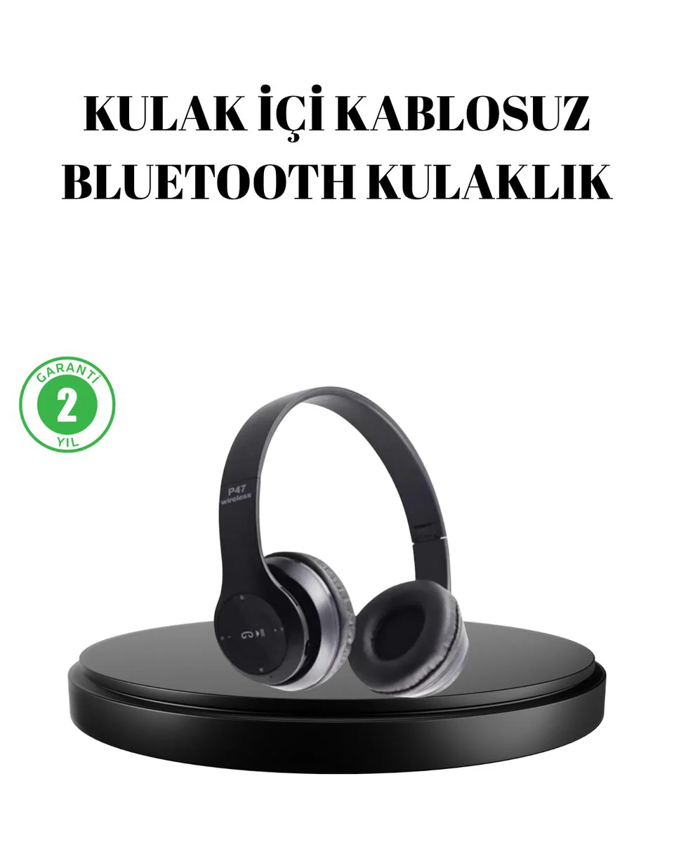 Bluetooth 5.0 Kablosuz Kulaklık – Extra Bass, TF Kart & 3.5mm AUX Desteği