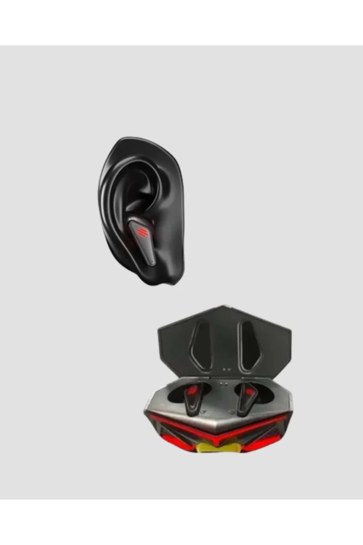 Bluetooth 5.0 Kablosuz Kulaklık LED Işıklı Silikonlu Tasarımlı Bluetooth 5.0 Kablosuz Kulaklık LED Işıklı Silikonlu Tasarımlı