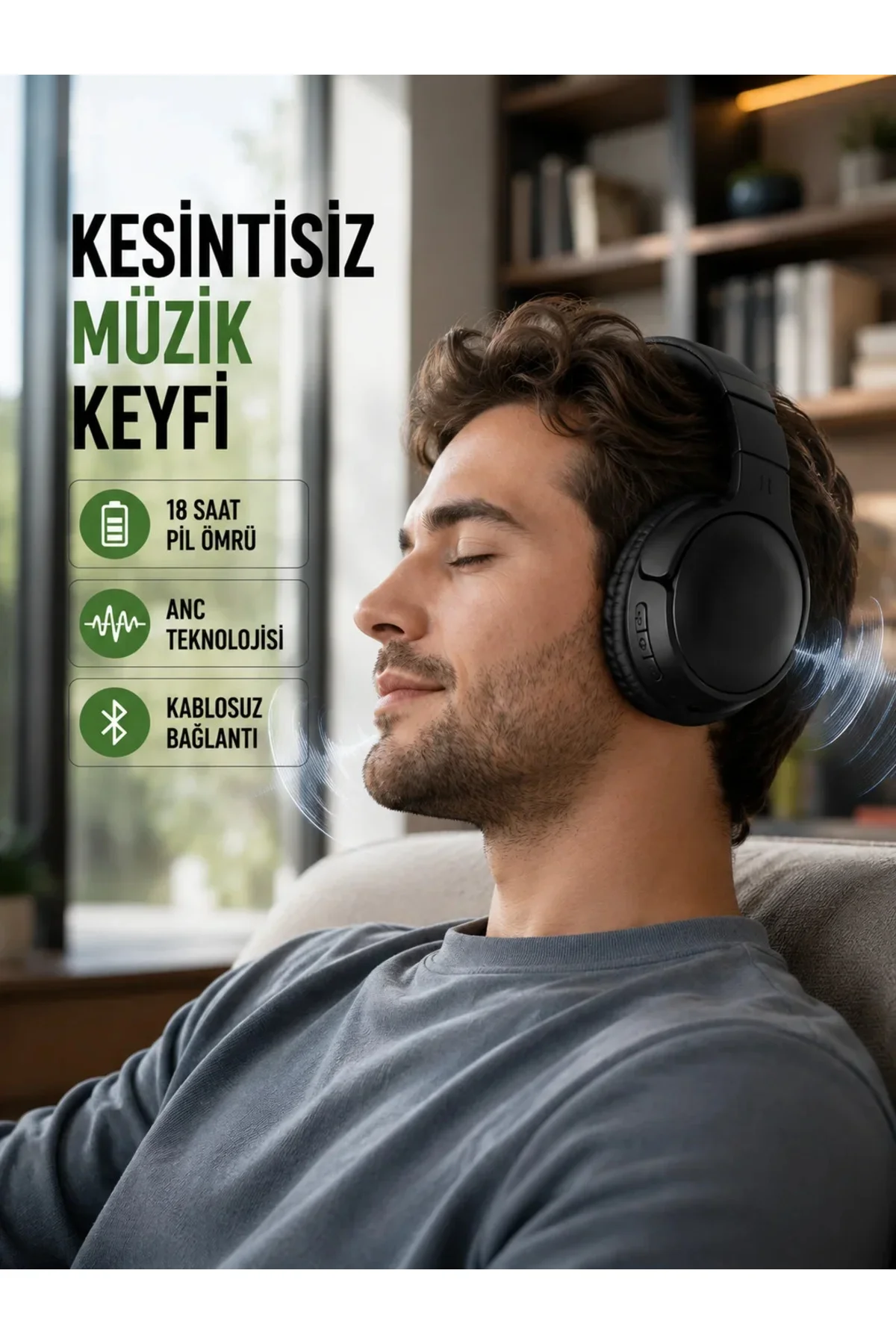 Bluetooth 5.0 Kablosuz Kulaklık-Geniş Alan Kullanım Bluetooth 5.0 Kablosuz Kulaklık-Geniş Alan Kullanım