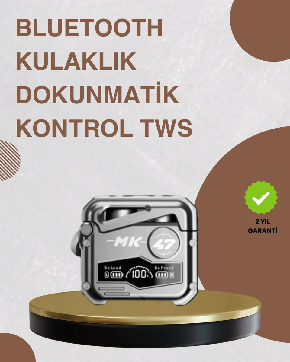 Bluetooth 5.0 Kulak İçi Kablosuz Kulaklık – Düşük Gecikme ve Dokunmatik Kontrol