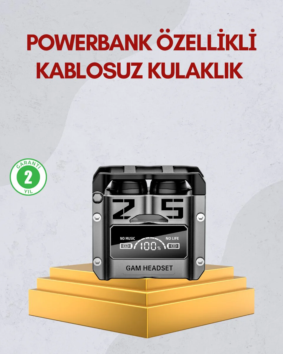 Bluetooth 5.0 Kulak İçi Kablosuz Kulaklık - Mikrofonlu, 8 Saat Pil Ömrü