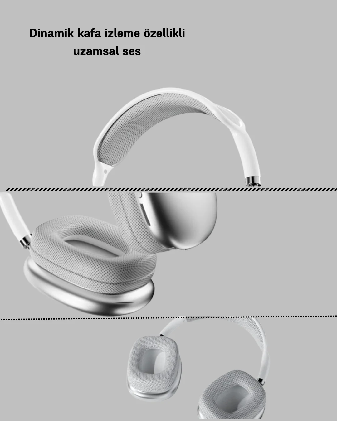 Bluetooth 5.0 Kulak Üstü Kulaklık – Uzamsal Ses, Gürültü Engelleme, Ergonomik Tasarım
