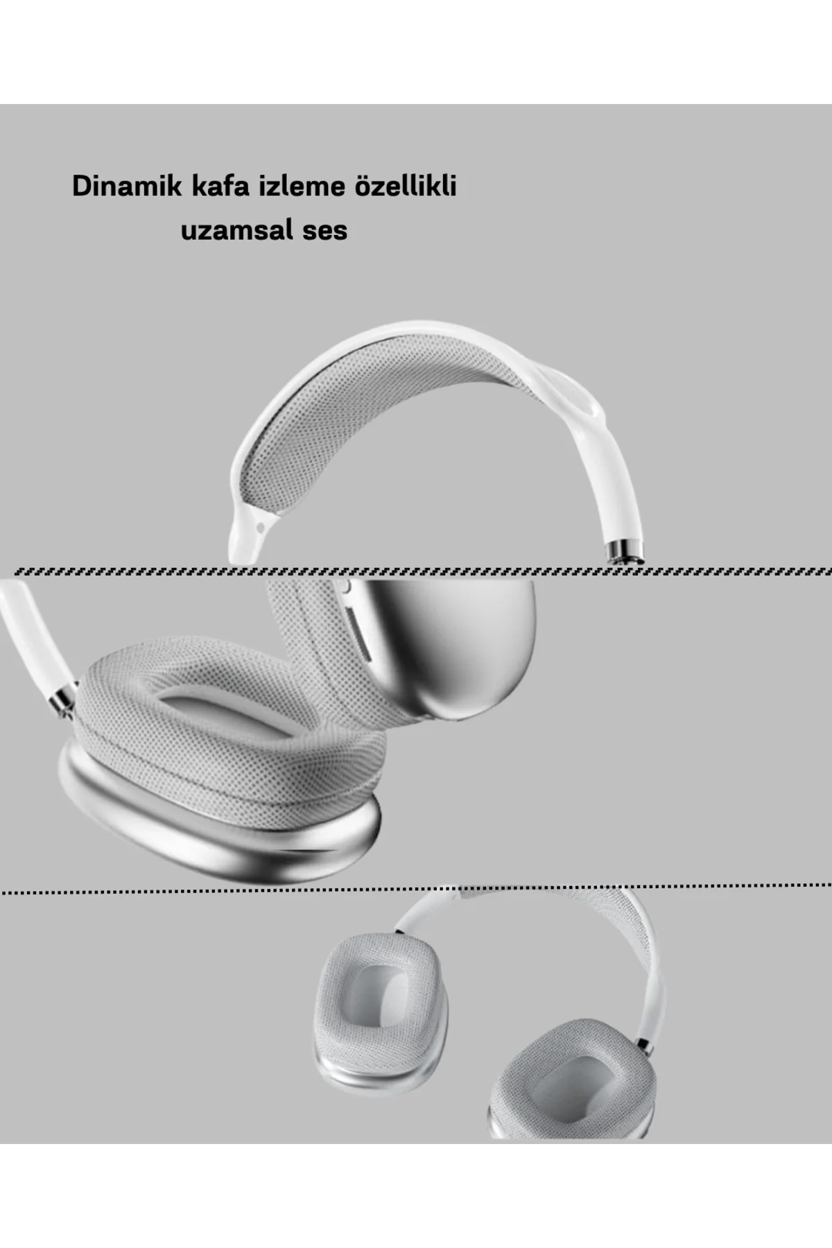 Bluetooth 5.0 Kulak Üstü Kulaklık – Uzamsal Ses, Gürültü Engelleme, Ergonomik Tasarım - Görsel 5