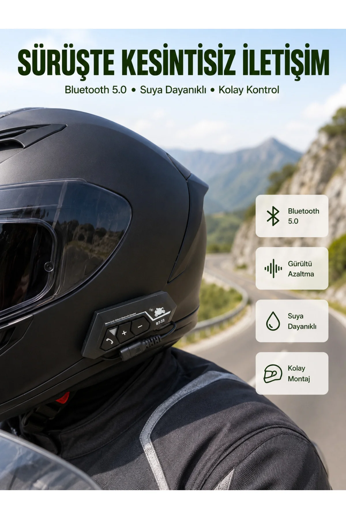 Bluetooth 5.0 Motosiklet Kask Kulaklık Eller Serbest Ve Müzik Özellikli Yeni Nesil Bluetooth 5.0 Motosiklet Kask Kulaklık Eller Serbest Ve Müzik Özellikli Yeni Nesil