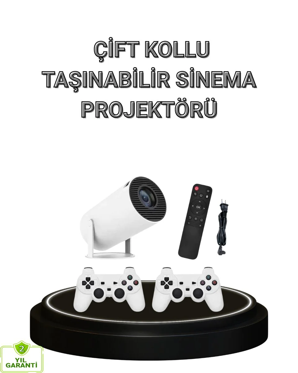 Bluetooth 5.0 ve Wi-Fi 6 Akıllı 4K Projeksiyon - Evde Sinema ve Oyun Deneyimi