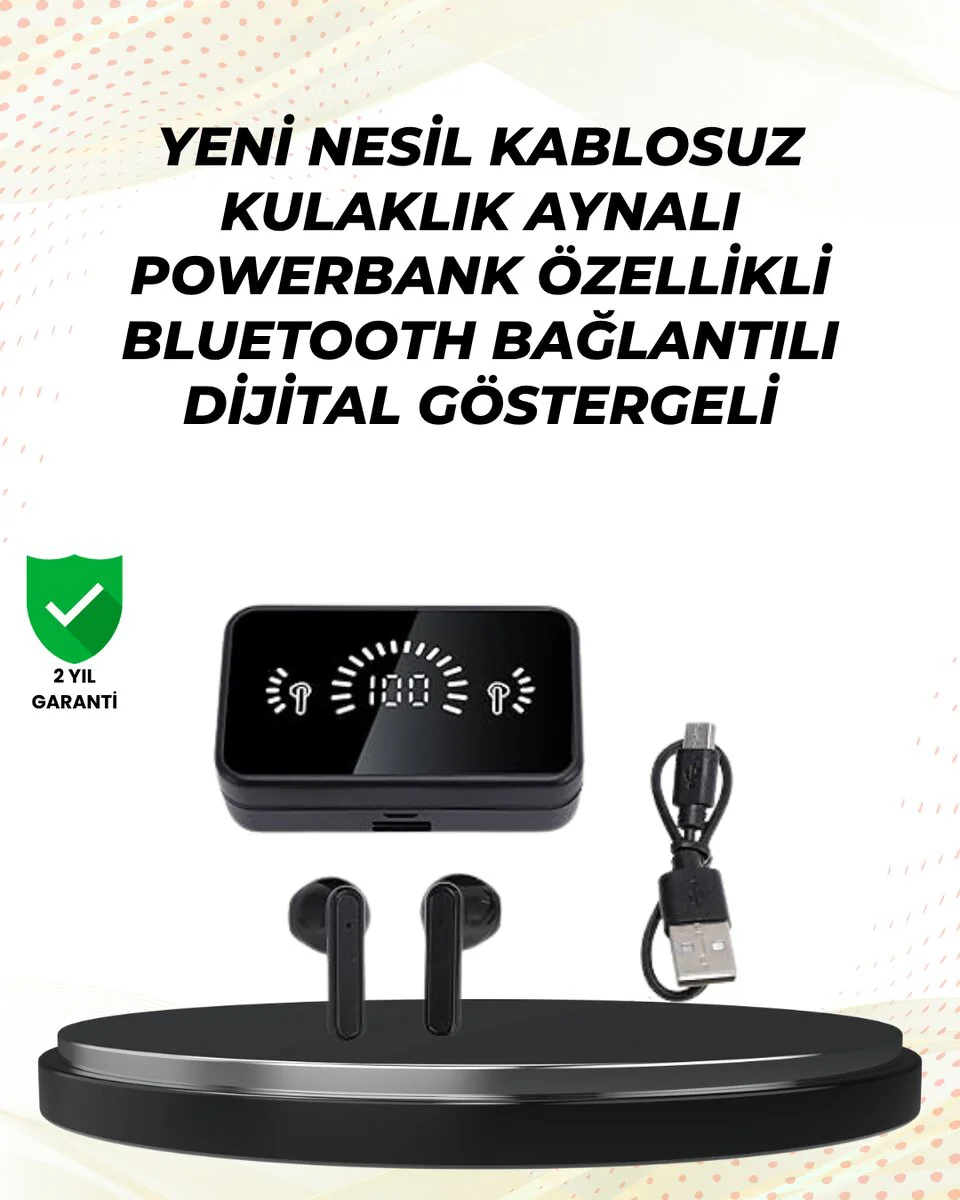 Bluetooth 5.1 ANC ve Stereo Sesli Kablosuz Kulaklık - Su Geçirmez, Uzun Pil Ömrü