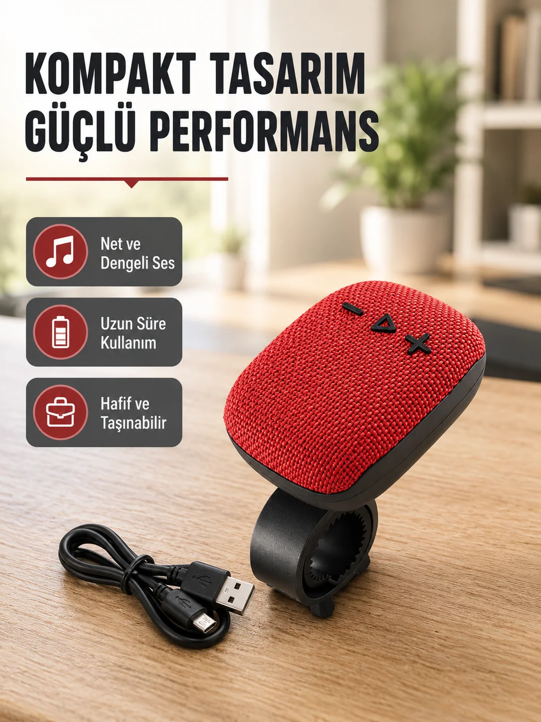 Bluetooth 5.1 Kablosuz Hoparlör – Güçlü Bas, FM Radyo ve Çoklu Giriş Destekli