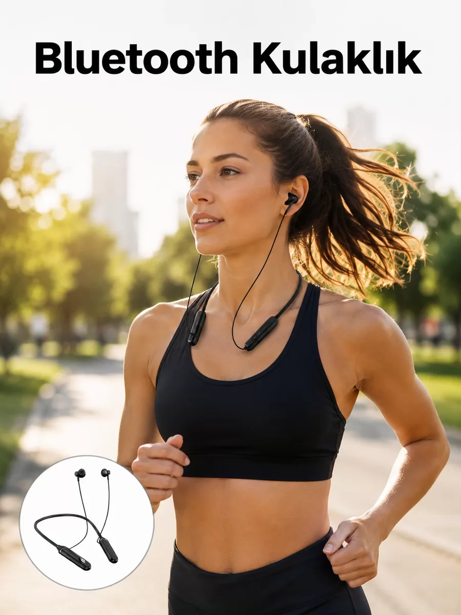 Bluetooth 5.1 Kablosuz Kulaklık – 10 Metre Mesafede Net Ses ve Uzun Pil