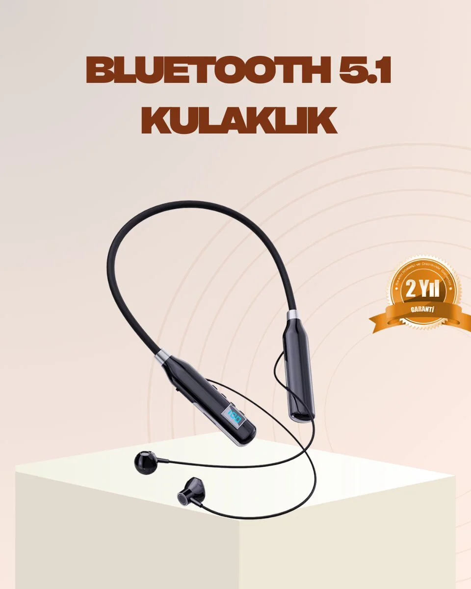 Bluetooth 5.1 Kablosuz Kulaklık - Kesintisiz Ses ve Uzun Pil Ömrü