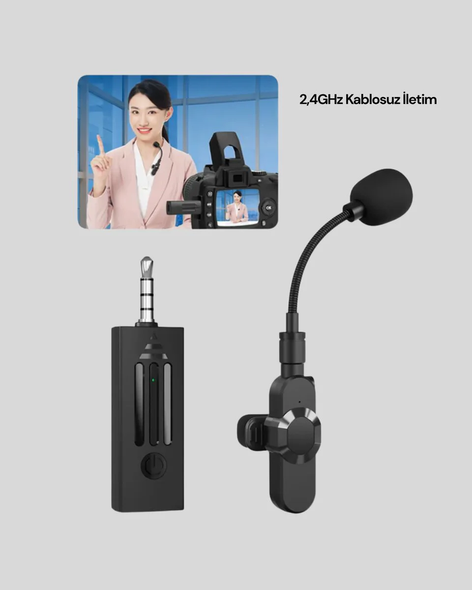 Bluetooth 5.2 Destekli Gürültü Önleyici Kablosuz Mikrofon