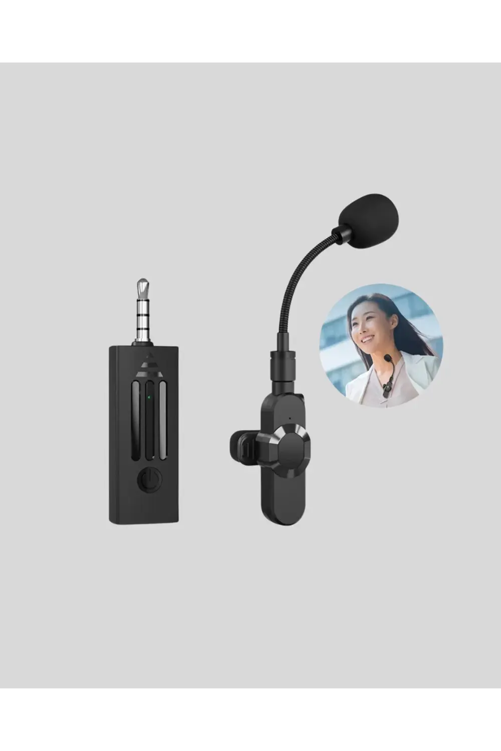 Bluetooth 5.2 Kablosuz Mikrofon – 360° Ses Algılama, Gürültü Enge