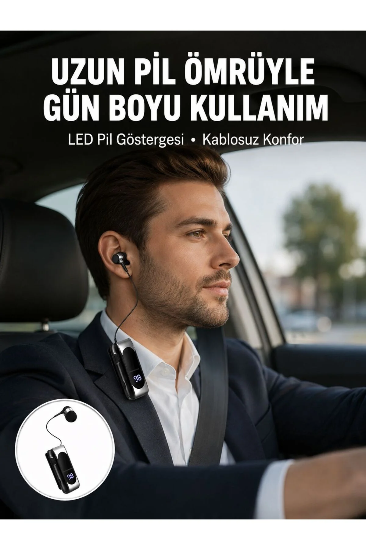 Bluetooth 5.2 Klipsli Kablosuz Kulaklık – Dijital Ekran & Titreşimli Uyarı Yeni Nesil Bluetooth 5.2 Klipsli Kablosuz Kulaklık – Dijital Ekran & Titreşimli Uyarı Yeni Nesil