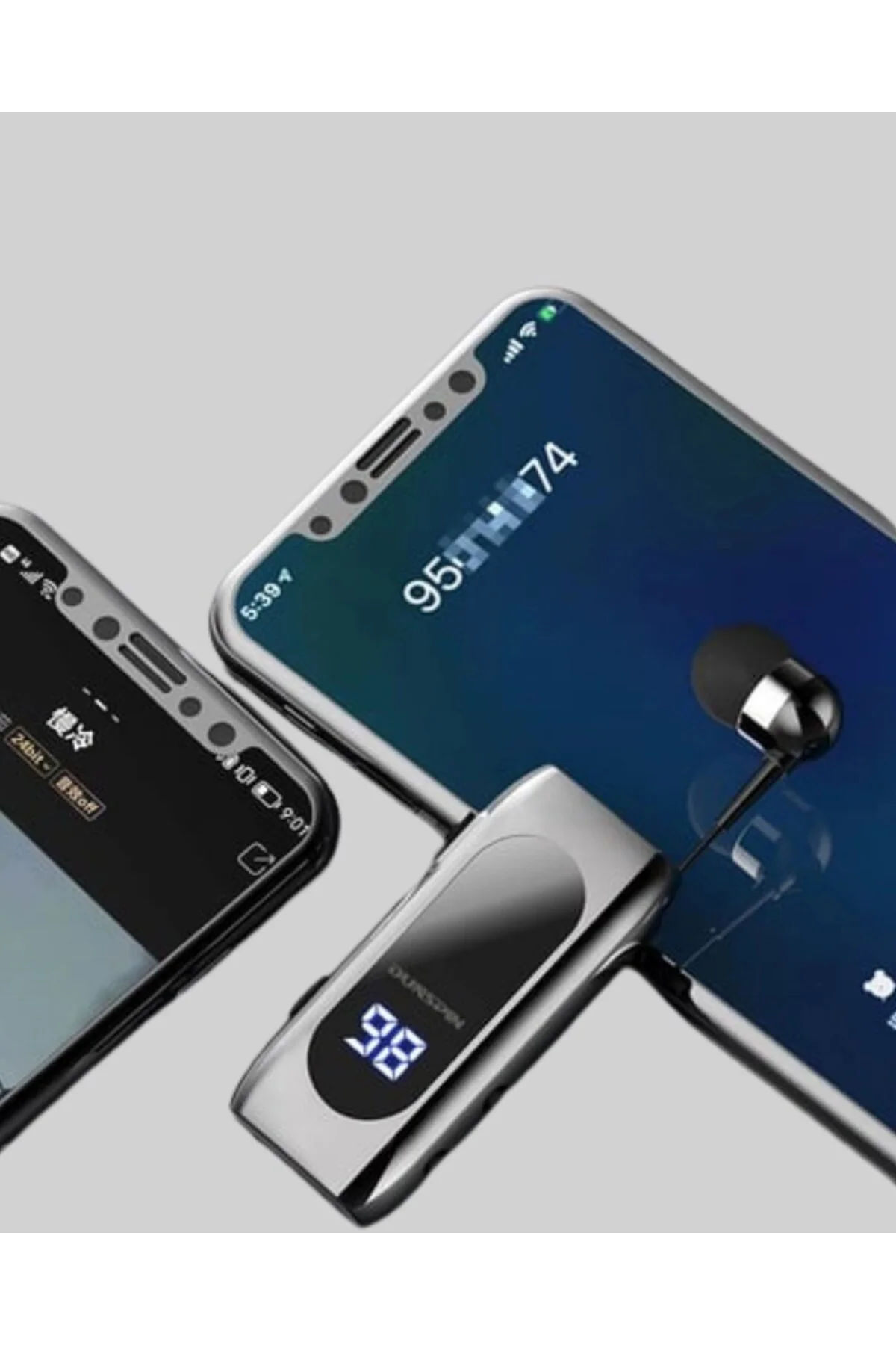 Bluetooth 5.2 Klipsli Kablosuz Kulaklık – Dijital Ekran & Titreşimli Uyarı