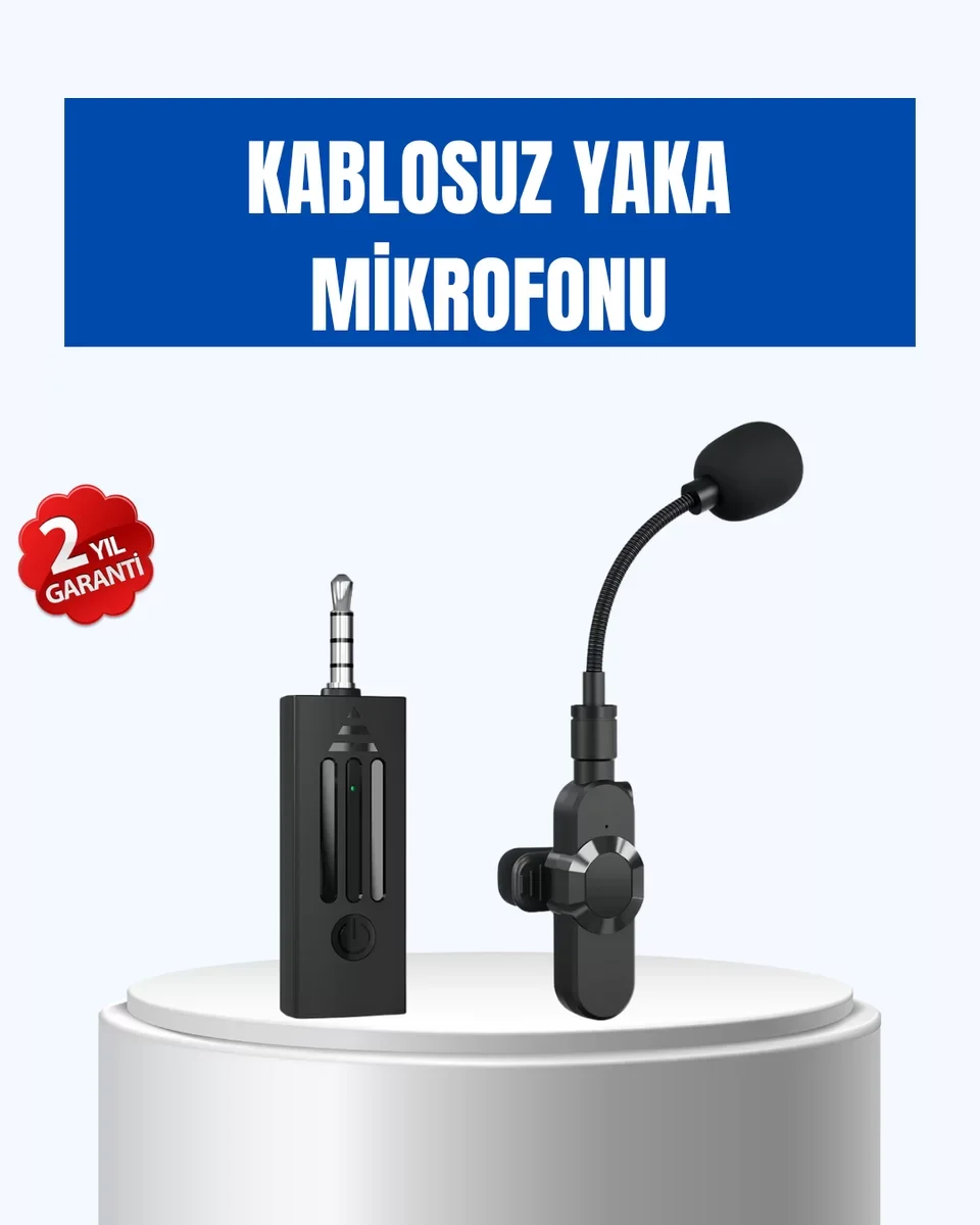 Bluetooth 5.2 Mikrofon - Profesyonel Gürültü Önleyici Kablosuz Ses Kaydedici