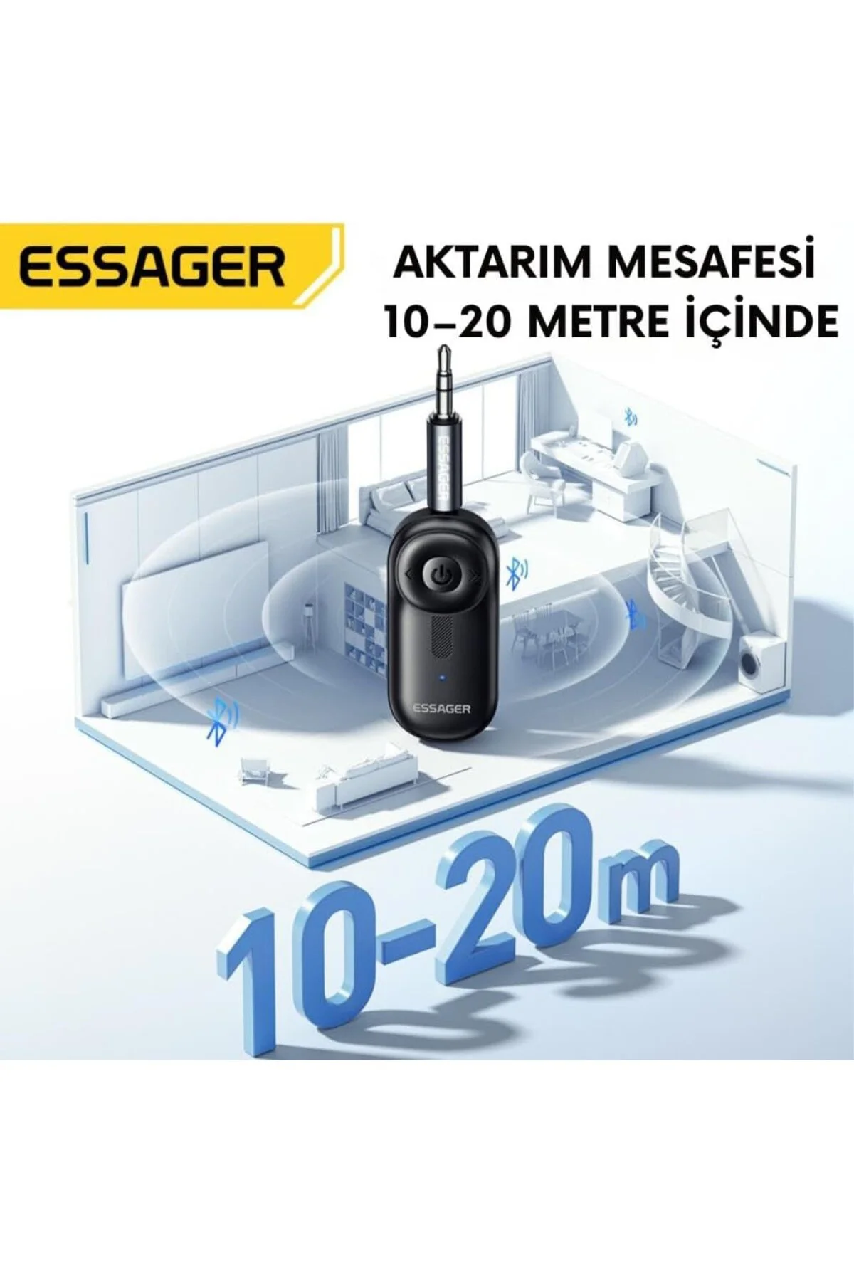Bluetooth 5.3 3.5mm Jack Aux Araç Ses Aktarım Kiti Fm Transmitter