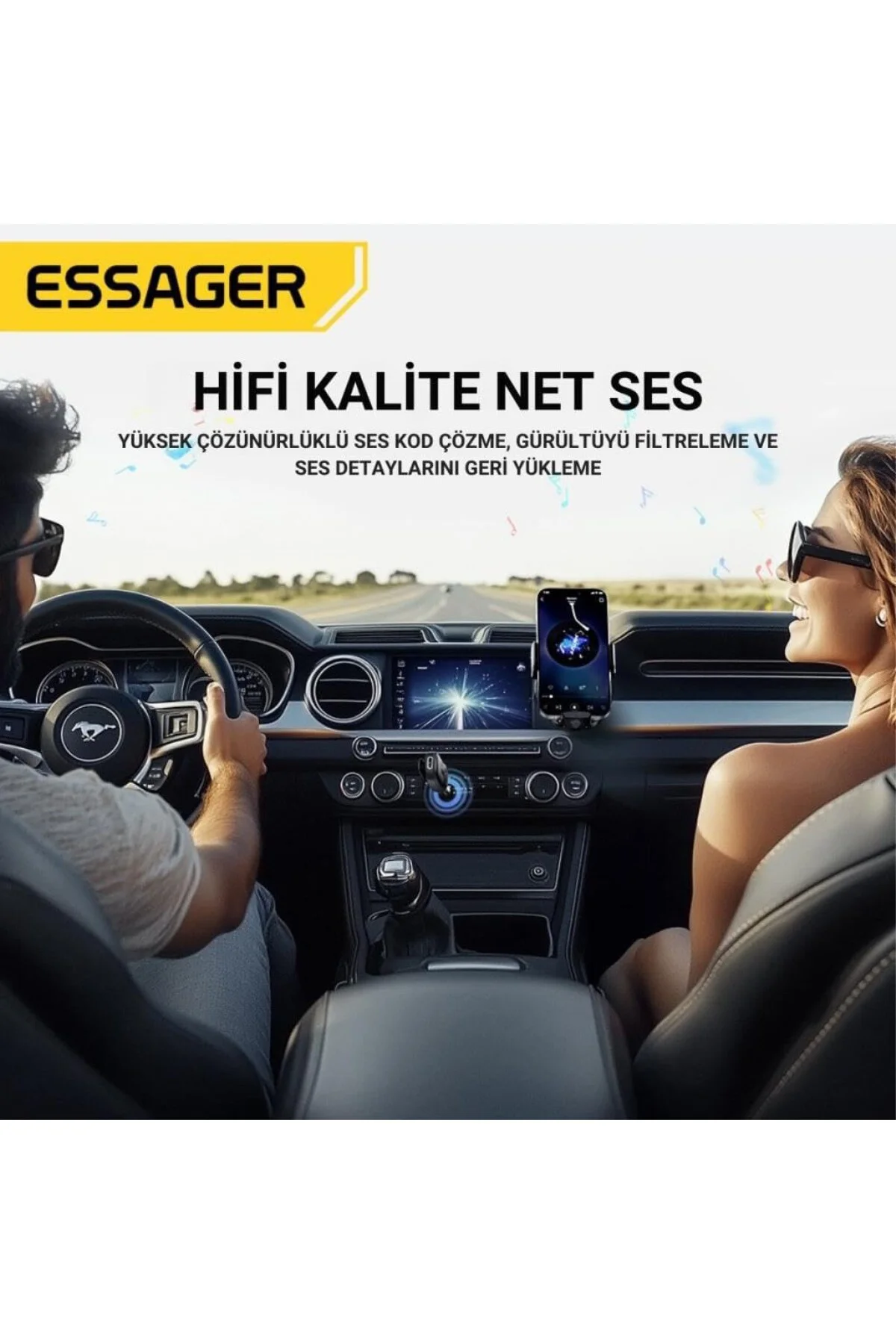 Bluetooth 5.3 3.5mm Jack Aux Araç Ses Aktarım Kiti Fm Transmitter