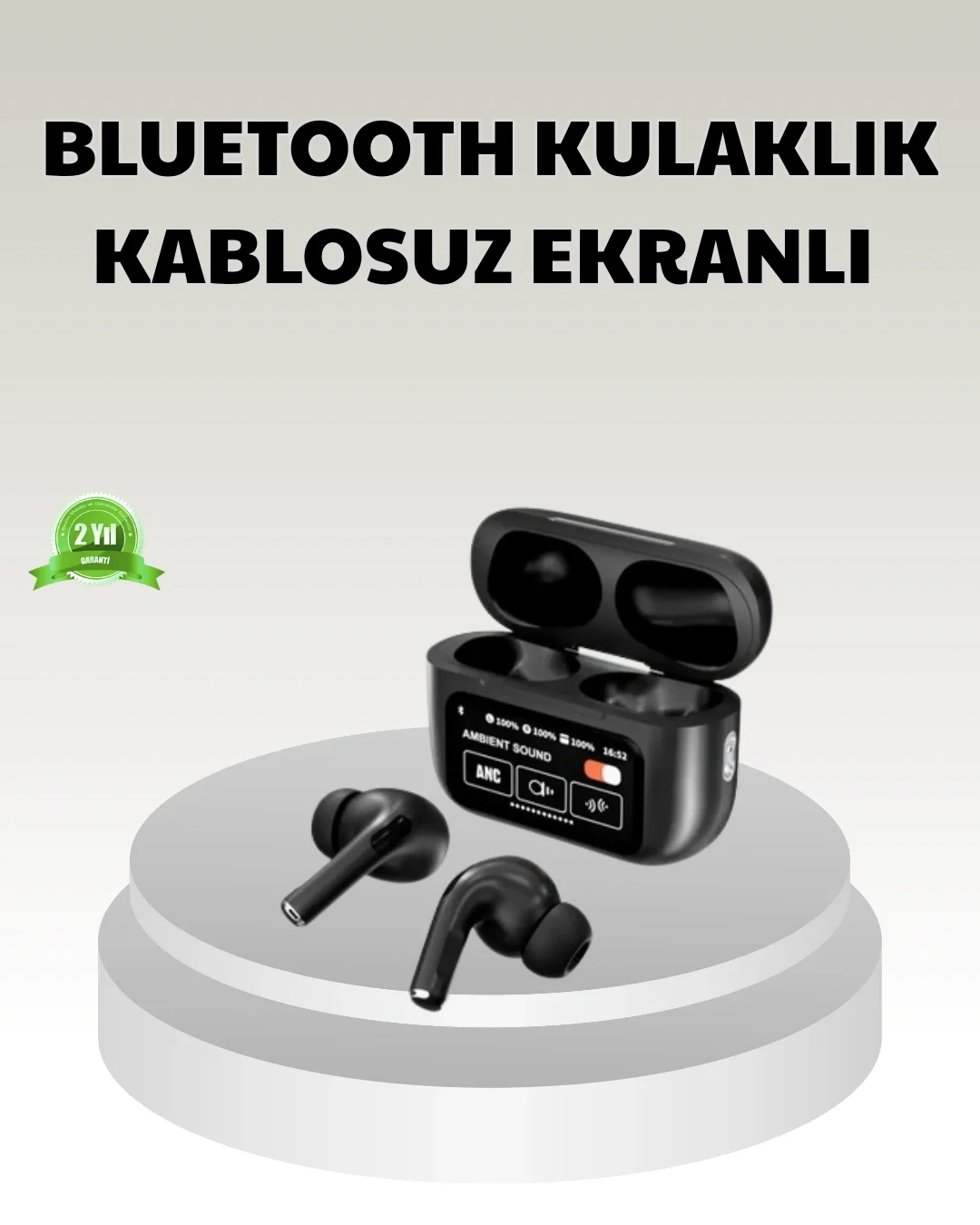 Bluetooth 5.3 ANC Kablosuz Kulaklık – Dokunmatik Kontrol, Dijital