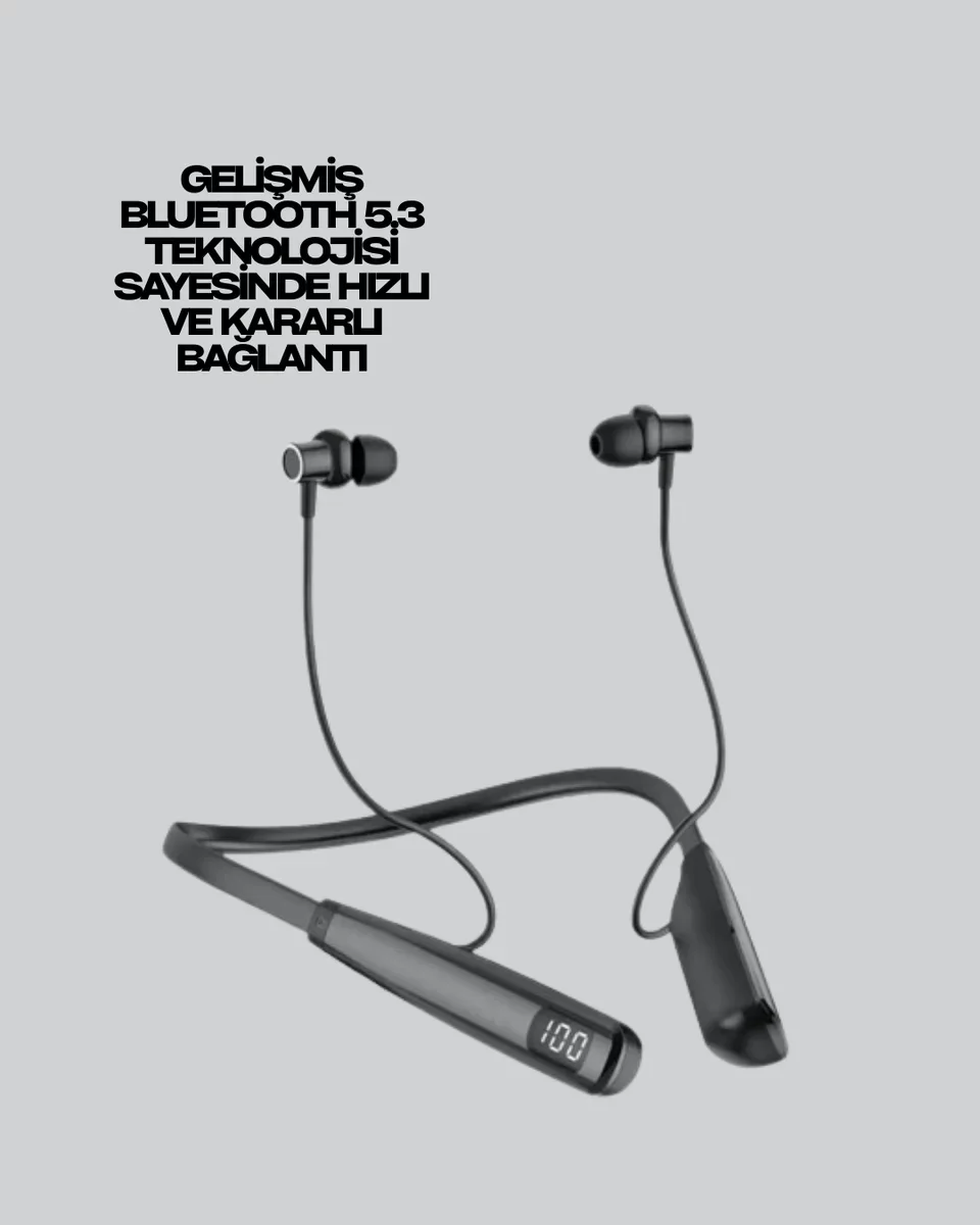 Bluetooth 5.3 Boyun Askılı Kulaklık – Gürültü Önleme, Spor ve Müzik İçin Mükemmel Seçenek