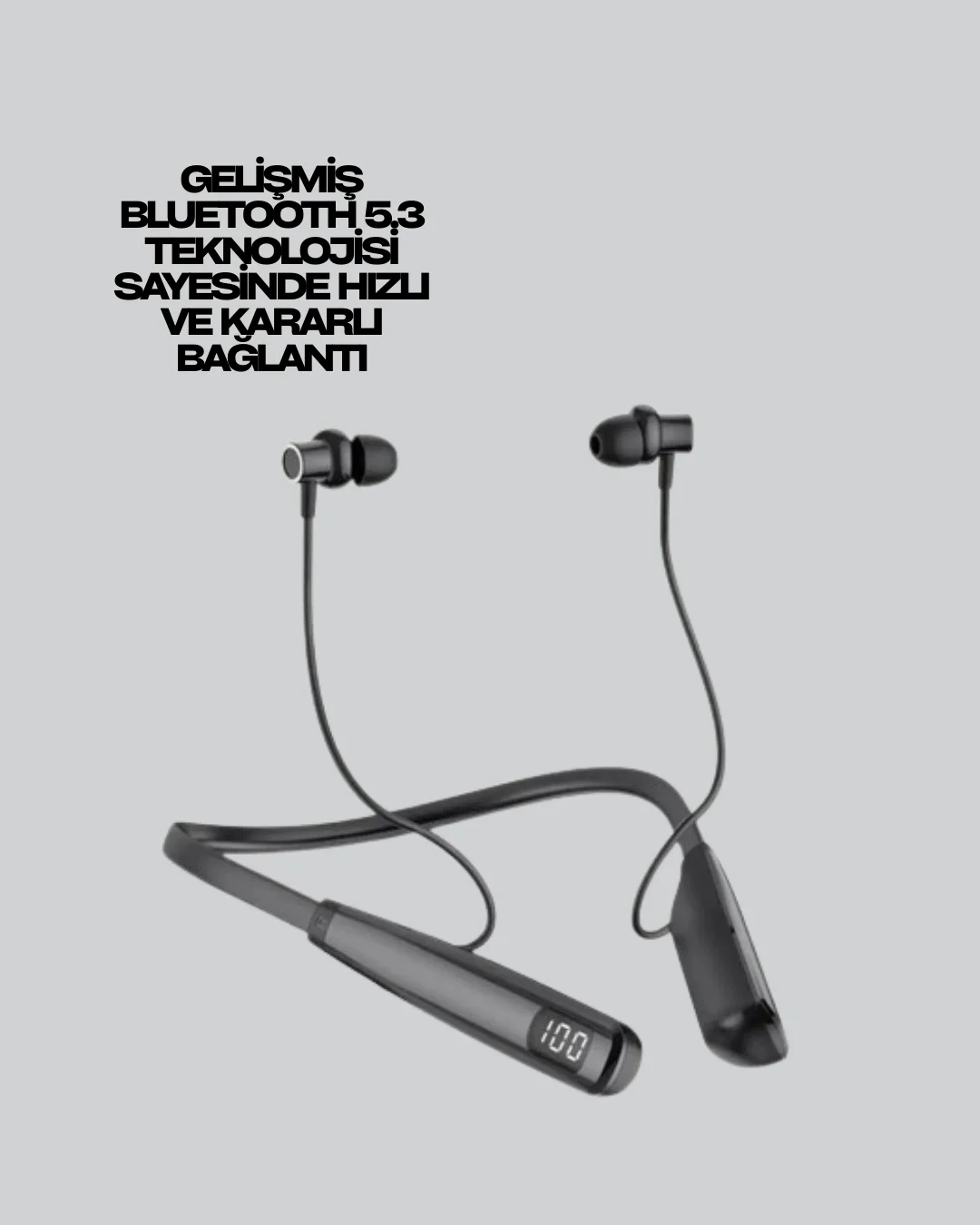 Bluetooth 5.3 Boyun Bantlı Kulaklık – Oyun ve Müzik Modu, SD Kart Desteği