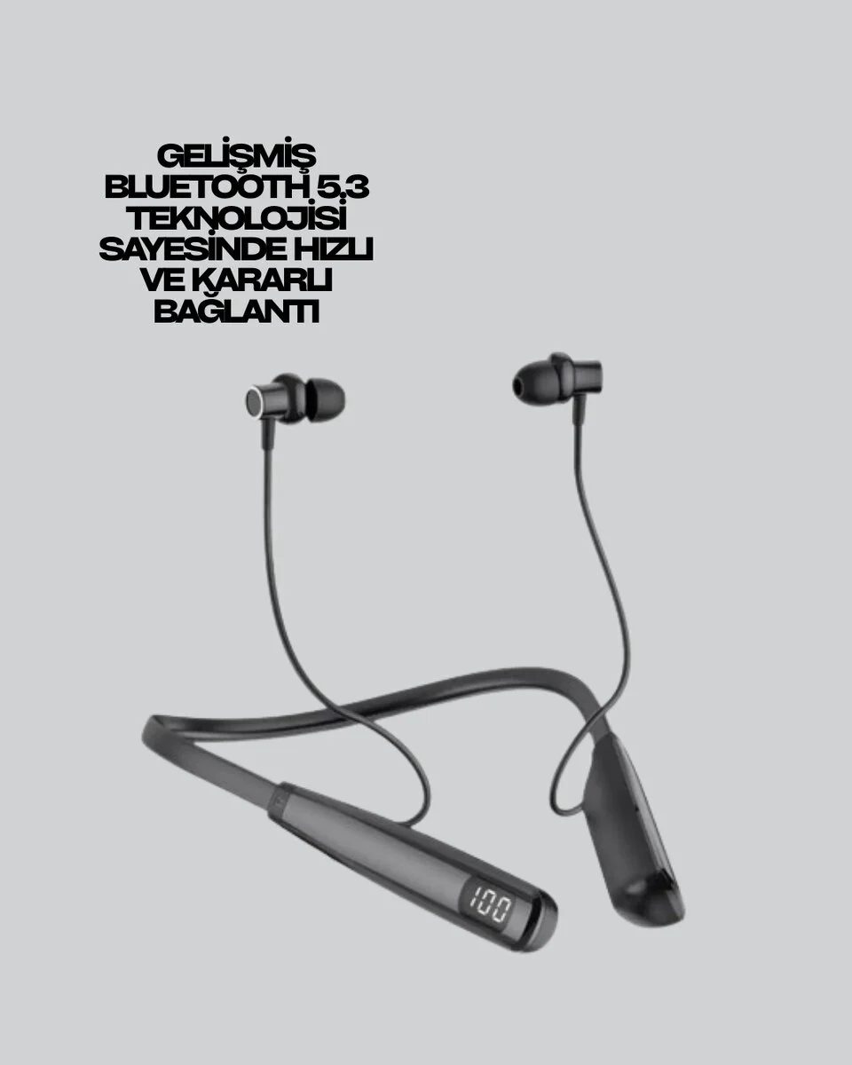 Bluetooth 5.3 Boyun Bantlı Kulaklık – Oyun ve Müzik Modu SD Kart Desteği