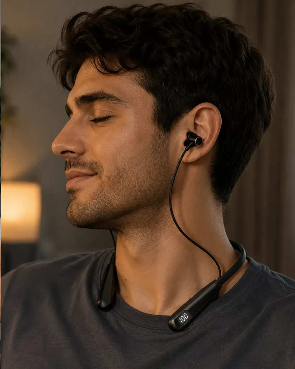 Bluetooth 5.3 Düşük Gecikmeli Boyun Askılı Kulaklık - Manyetik Tasarım ve 100 Saat Pil