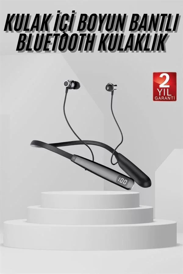 Bluetooth 5.3 Düşük Gecikmeli Boyun Askılı Kulaklık - Manyetik Tasarım ve 100 Saat Pil