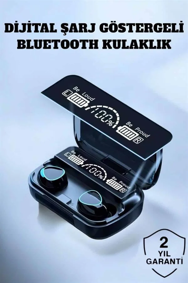 Bluetooth 5.3 Extra Bass Kablosuz Kulaklık - HD Ses, 40 Saat Pil Ömrü, IPX-4