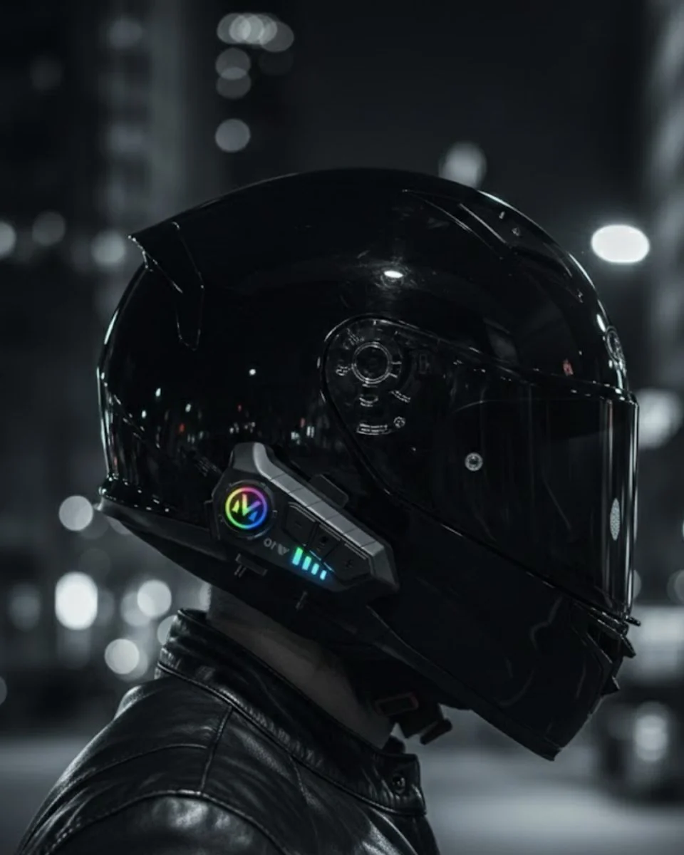 Bluetooth 5.3 Kask İçi Intercom Kulaklık - 1000m Mesafe ve IPX6 Su Geçirmez