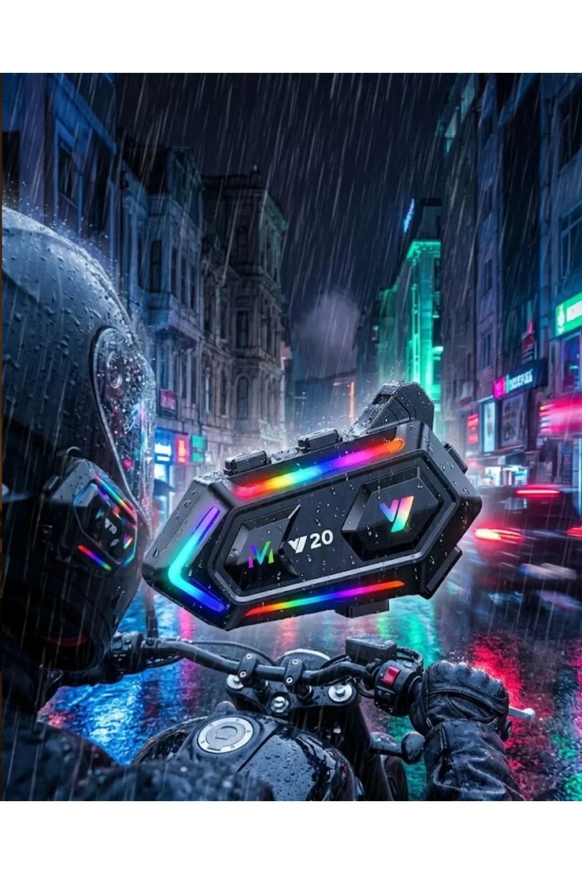 Bluetooth 5.3 Motosiklet Kask Intercom Kulaklık 1000 Metre IPX6 Su Geçirmez Bluetooth 5.3 Motosiklet Kask Intercom Kulaklık 1000 Metre IPX6 Su Geçirmez