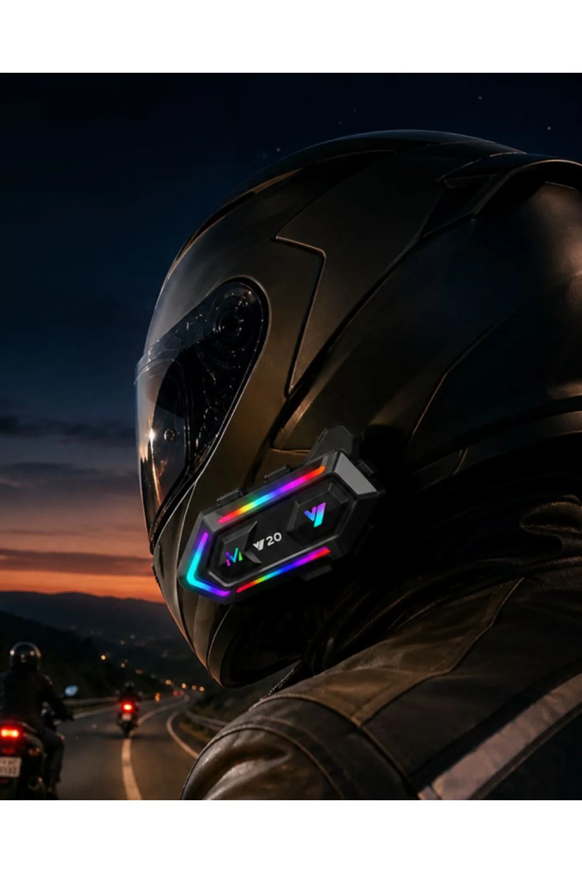 Bluetooth 5.3 Motosiklet Kask Intercom Kulaklık 1000 Metre Bağlantı