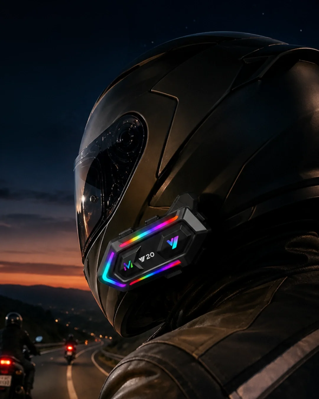 Bluetooth 5.3 Motosiklet Kask Intercom Kulaklık 1000 Metre Bağlantı