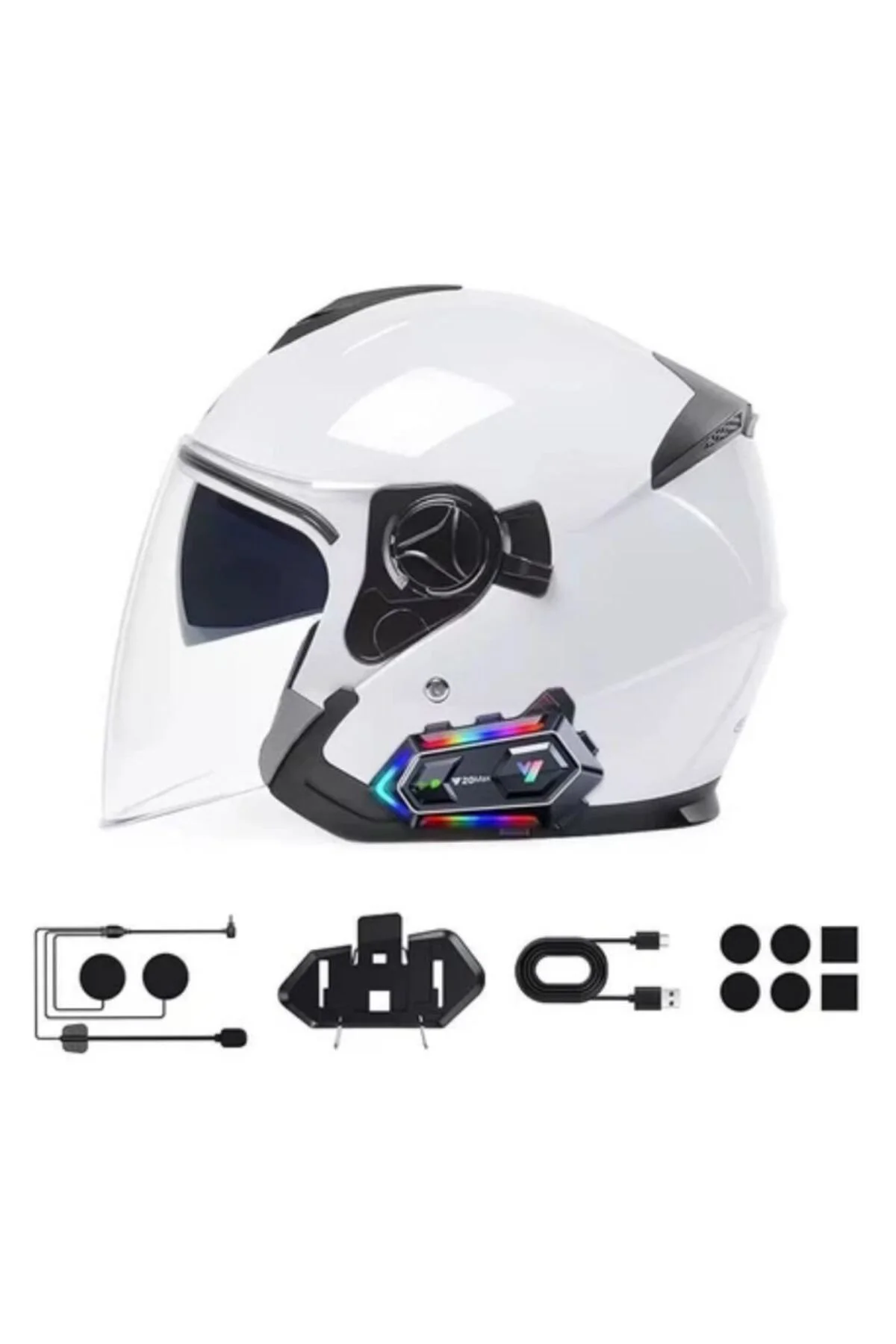Bluetooth 5.3 Motosiklet Kask Intercom Gürültü Engelleyici Su Geçirmez Kulaklık