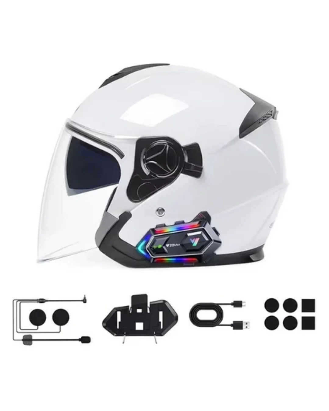 Bluetooth 5.3 Motosiklet Kask Intercom Gürültü Engelleyici Su Geçirmez Kulaklık