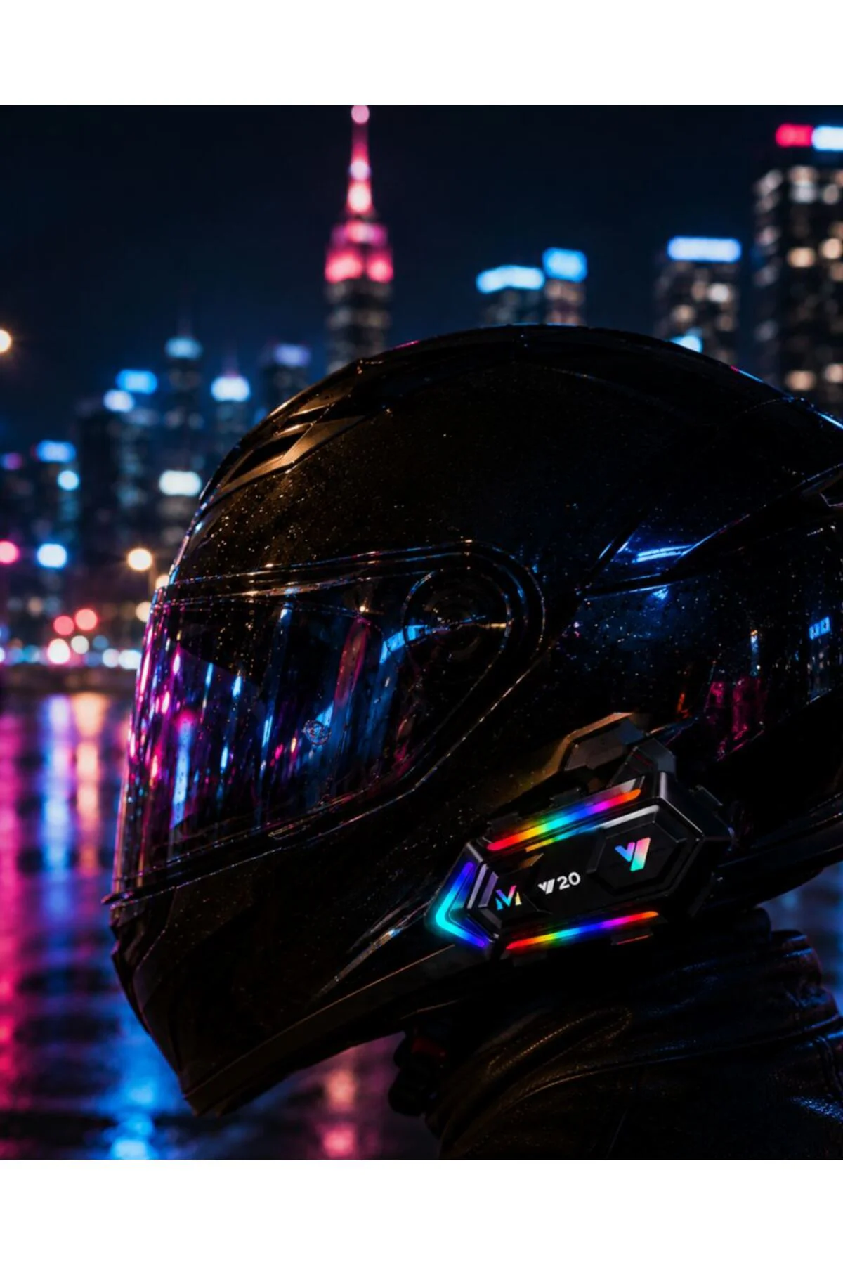 Bluetooth 5.3 Motosiklet Kask Intercom Gürültü Engelleyici Su Geçirmez Kulaklık