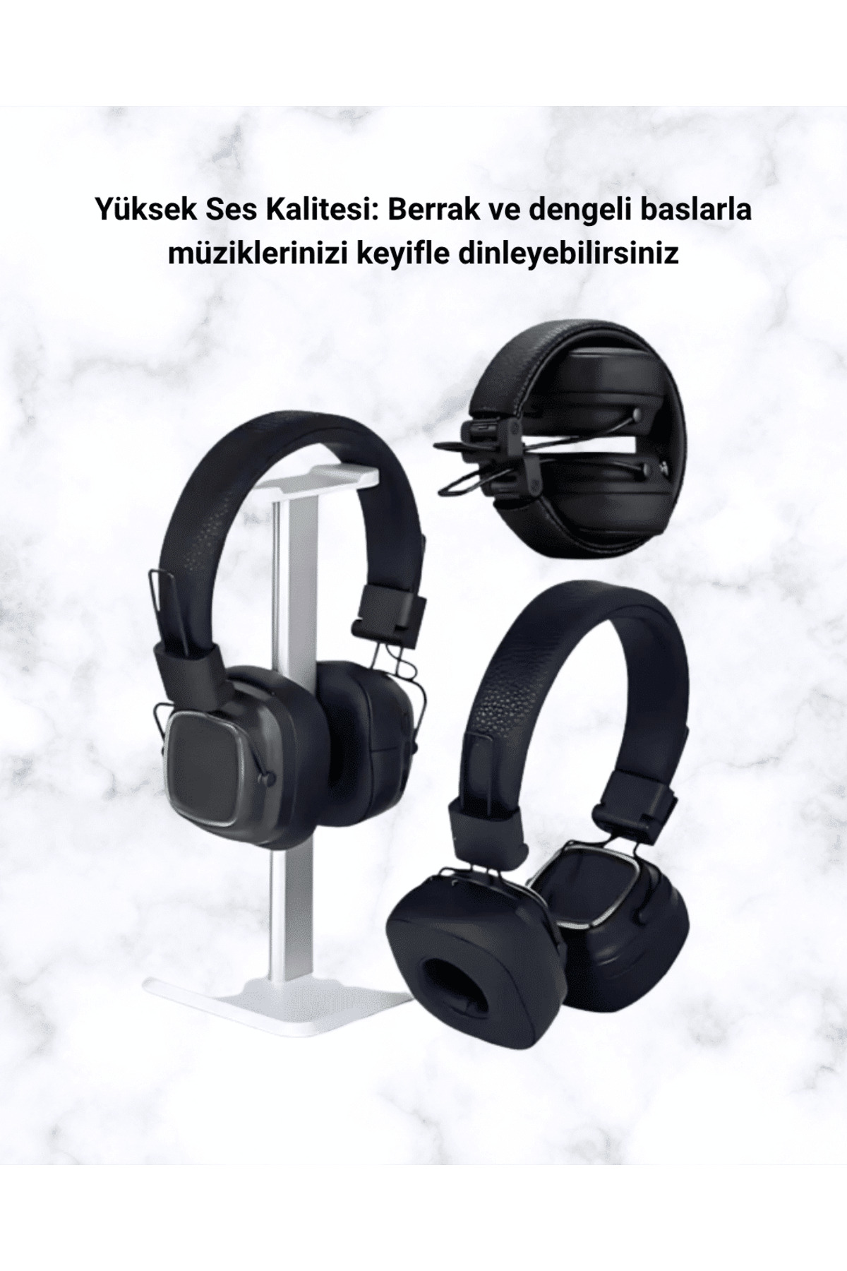 Bluetooth 5.3 Rainbow Işıklı Kulak Üstü Kablosuz Kulaklık - Lisin